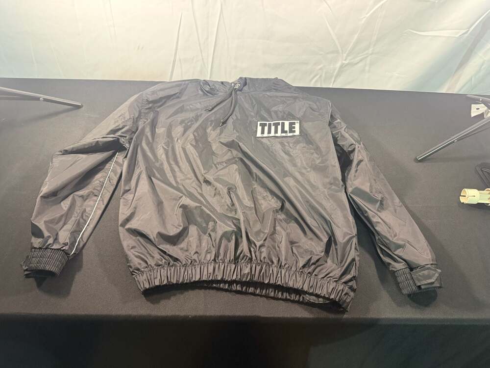 Title Boxing Rip-Stop Nylon Rubber Lined Sauna Suit Hooded Jacket